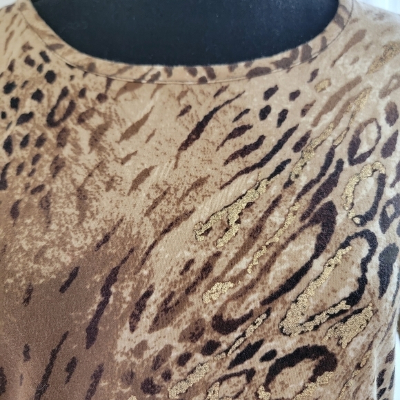 Jones New York Long Sleeve Animal Print Size Large - Picture 2 of 8